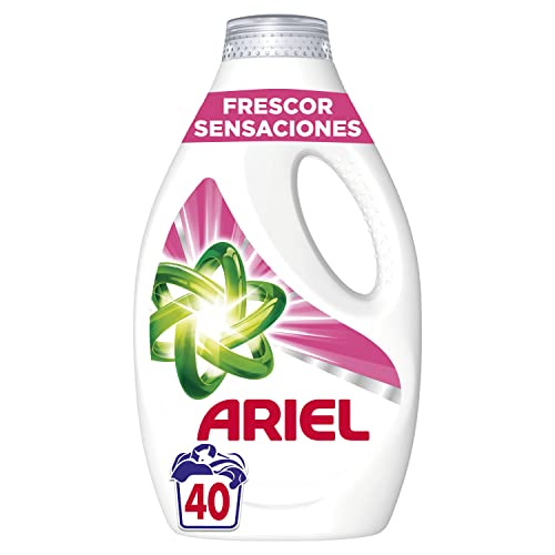 Ariel Detergente Lavadora Liquido, 40 Lavados, Jabon Frescor Sensaciones, Limpieza Mejorada en...