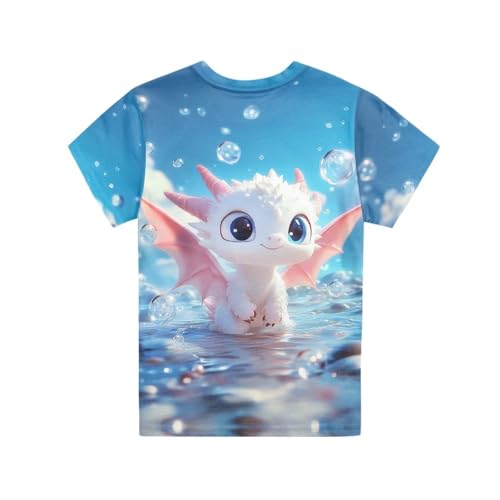 Image of Xhuibop Kids Tshirts Girls Boys 3-16 Years Summer Clothes for Teens Loose Fitting Tops