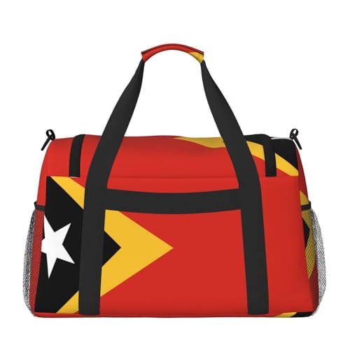 Flag Of East Timor Travel Duffel Bag Large Foldable Waterproof Overnight Bag For Beach Swim Bags Pool Sports Gym2