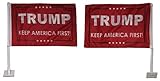 Trade Winds 12x18 Trump Keep America First! Red Double Sided Knit Car Vehicle 12'x18' Flag
