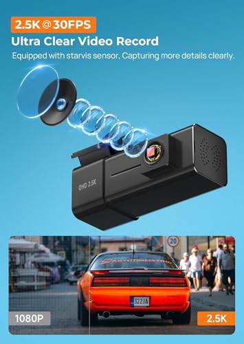 E-Yeeger Dash Cam Wifi 2.5K Dashcam, E-Yeeger Front Dash Camera For Cars thumb #1