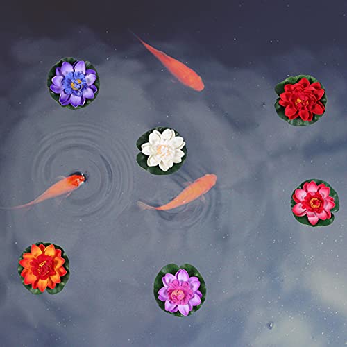 Balacoo X44XZZRF1573W37 6Pcs Artificial Floating Foam Lotus Flowers Lifelike Water Lily Flowers Pad thumb #5