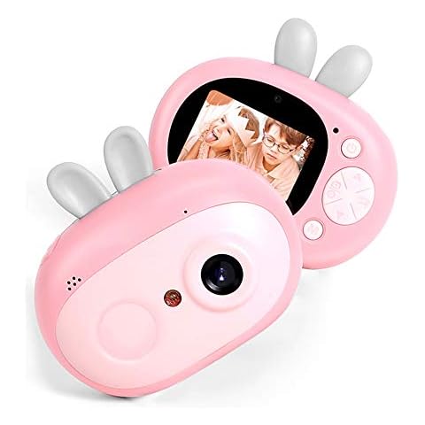 Richgv Kids Camera, 2.0 inch Selfie Digital Camera with flashing, 1080P Built-in memory Video Camcorder Gifts for 3-12 Year Old Toddler Boys Girls Outdoor Play- Rabbit Green Cover