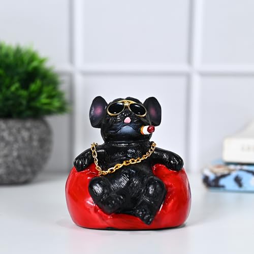 Image of ZAICUS Bulldog On Couch Showpiece Figurine | Fierce Resin Bulldog Statue for Home, Office, or Car Decor | Decorative Piece for Modern & Rustic Spaces- Multicolor