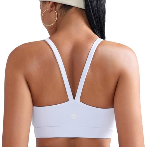 Image of RUNNING GIRL Sports Bras for Women,Light Impact Molded Cup Strap Sports Bra with Sewn in Pads,Best for A-C Cup