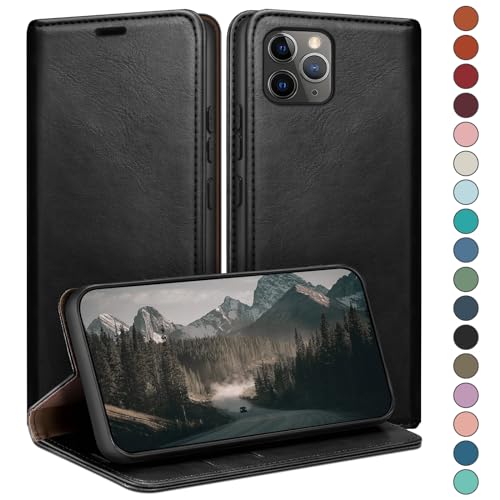 Coque iPhone 11 Pro RFID étui portefeuille cuir contre les rayures