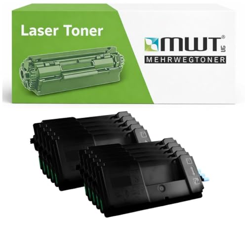 Pack de 10 toners noirs compatibles Triumph-Adler P-6031 avec 15% de rendement supplémentaire