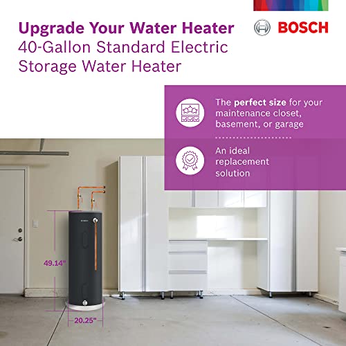 Bosch Thermotechnology Tronic 5000 T 40-Gallon Standard Electric Storage Water Heater (Es40M) #TOP2