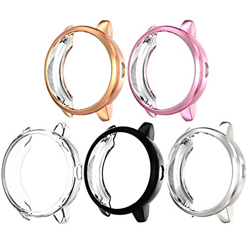RunTech Compatible for Garmin Vivoactive 3 Watch Protective Case, Soft TPU Case Cover Protector Sleeve for Vivoactive 3 Band Cover (5pcs New)