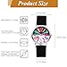 Imagen de OIDEA Relojes de Redondo Analógicos Mujer: Relojes de Pulsera Cuarzo Correa de Silicona Escala de Números Arábigos Grande de Colores Claro Fácil de Leer