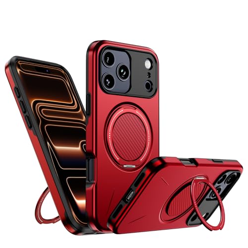 Coque magnétique pour 17Pro antichoc militaire avec support rotatif et aimant MagSafe