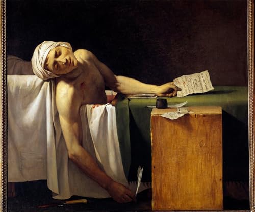 Image sur Toile Révolution française Marat par David 60x90cm