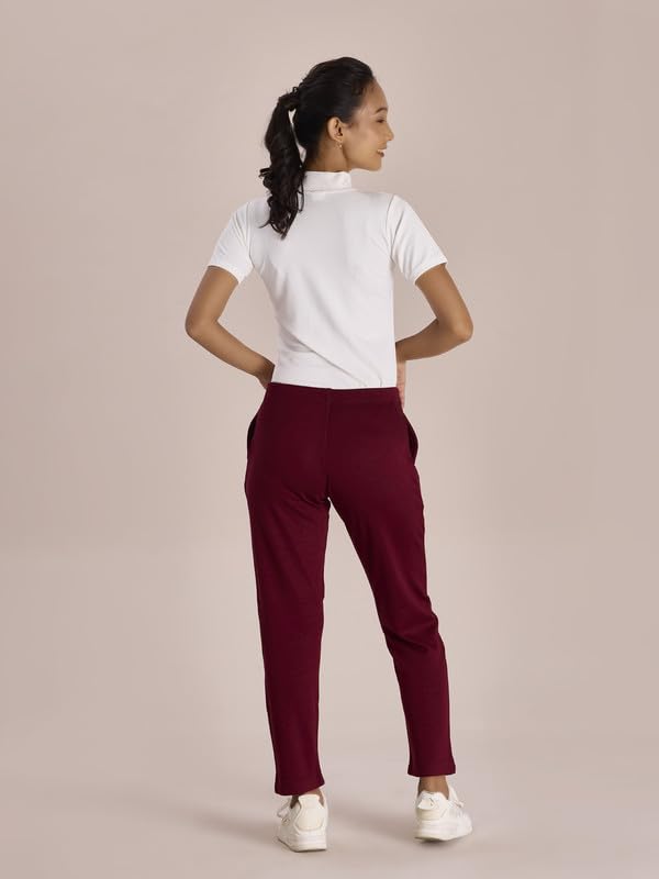 Image of GO COLORS Solid Ultra Warm Kurti Pant for Women | Mid Rise, Warm tech