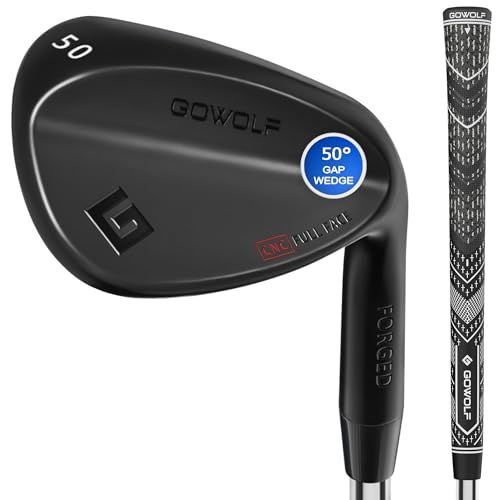 Gowolf 50 Degree Wedge Right Hand - Forged Golf Wedges Full Face for Men, Premium Gap Wedges Sand...