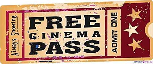 Jackgold Honey Plaque rétro pour Home Cinéma, Ticket To The Movie Room Média, Salle familiale, Bar, Den Decor 40,6 x 15,2 cm Extérieur Maison Cave Garage Bar Décoration murale vintage en aluminium