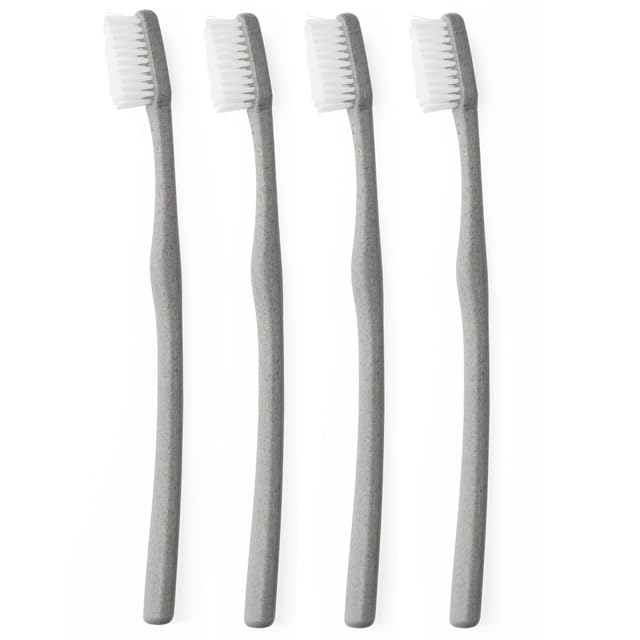 IRIDA NATURALS Rice Husk Ultra Soft Toothbrush - Set of 4-100% BPA Free Oral Care Tooth Brush, Eco Friendly & Biodegradable Toothbrush for Adults and Kids (Sky Blue) (B0CR6NC9J3) Amazon Price History, Amazon Price Tracker