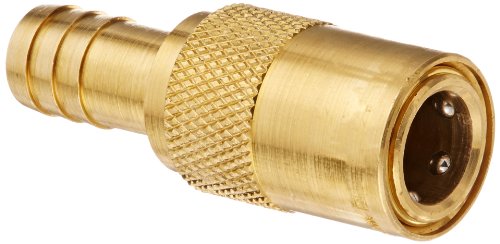 Image of Eaton Hansen FTS308 Brass Straight Hose Stem Hydraulic Fitting, Socket, 1 /2 inch Hose ID, 3 /8 inch Body