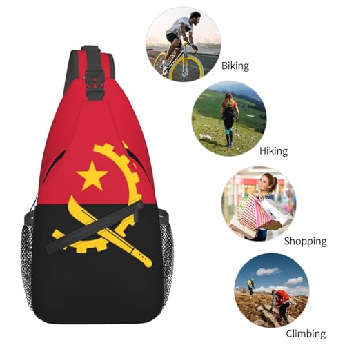 Mochila Unisex de Alta Capacidad con Diseño de Bandera de Angola miniatura 6