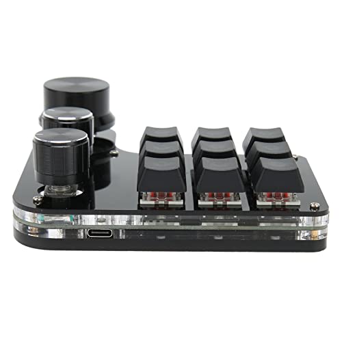 Mini clavier mécanique macro avec 9 touches programmables personnalisables et éclairage RVB