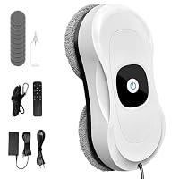 HAUSHOF Robot Nettoyeur De Vitres, Robot Laveur De Vitre Automatique Nettoyeur De Vitres Electrique Aspiration Puissante 3800pa Detection Des Bords Telecommande Pour Surfaces Lisses 86263960
