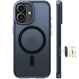 TORRAS iPhone 17 用ケース 【米軍進化耐衝撃・高性能Magsafe対応】指紋防止 黄変防止 米軍保護工学 マグネット搭載 衝撃吸収 頑丈 カメラコントロールボタン付き ストラップホール 半透明 Guardian-Mag ブラック