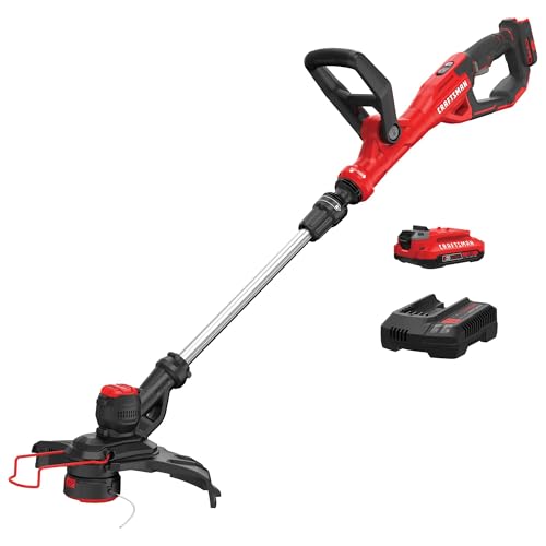 CRAFTSMAN V20 Weed Wacker Cordless String Trimmer and Edger, Weed Eater Includes 2.0 Ah Battery and...