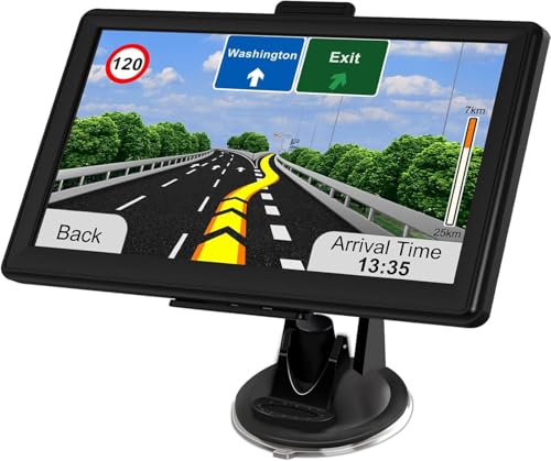 GPS Navigator for Car with 2026 Latest Maps Free Update, 7 Inch Car GPS Navigation System for Truck Commercial Drivers with POI/Zip Search, Voice Turn Guidance, Speedcam Red Light Alerts, 7 Vehicles