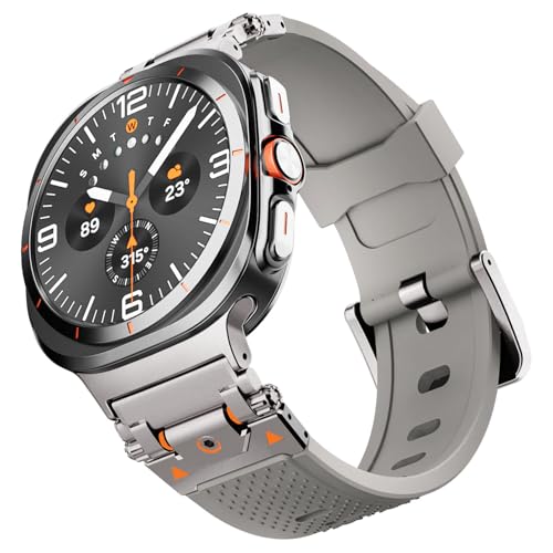 Bracelet de sport en fluororubber pour Samsung Galaxy Watch Ultra 47mm au quotidien