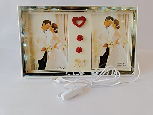 Image of Photo Frame With LED Light- Perfect For Wife, Husband, Parents | Valentine's Gift