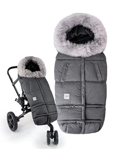 Image of 7AM Enfant Stroller Blanket 212 - Adjustable Baby Car Seat Zipped Blanket for Babies Winter, Unisex Multi Purpose Fleece Lined Warm Hooded Toddler Footmuff Water Repellent | (6M - 4T)