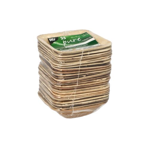 PAPSTAR Cuencos, Hoja de Palma Pure Rectangular 100 ml 2,8 cm x 10 cm x 10 cm 250 Unidades
