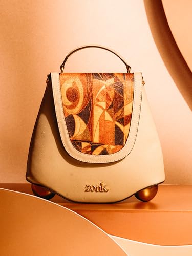 Image of ZOUK Women's Svara Sling Bag | Vegan Leather Bag | Crossbody + Top Handle with Adjustable Strap | Evening & Festive