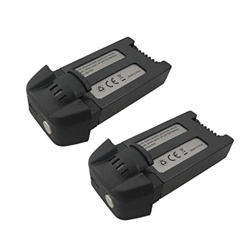 Fytoo 2PCS 3.7V 1000mAh Lithium Battery for SJRC S30W T18 H301S Four-axis Drone Spare Parts Remote Control Aircraft Battery Black