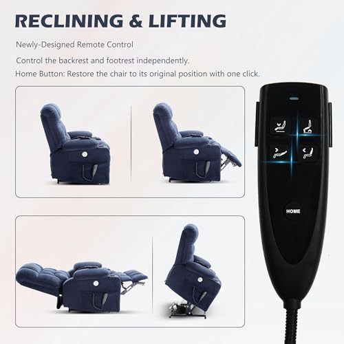Sillón reclinable eléctrico con masaje y calor gris miniatura 4