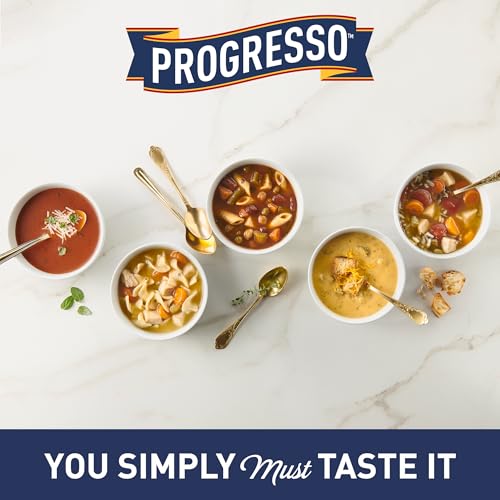 Image of Progresso Lentil Soup, Vegetable Classics Canned Soup, Gluten Free, 19 oz | Lentils, celery & spinach, Vegetarian, Half cup of vegetables per serving, Good source of fiber per serving
