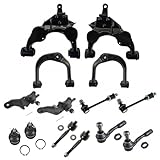 TRQ Front Steering & Suspension Kit Ball Joint Control Arm Sway Bar Stabilizer Link Tie Rod Compatible with 2000-2002 Toyota Tundra