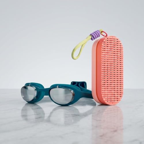 Image of First Lens Swimming Combo Kit Set with Swim Goggles & Swim Case for Men & Women - Peach Case & Blue Goggle