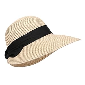 Dames zonnehoed Dames brede rand stro, zomer UV-hoed Floppy zonnehoed – Comfortabel, ademend, licht en modieus