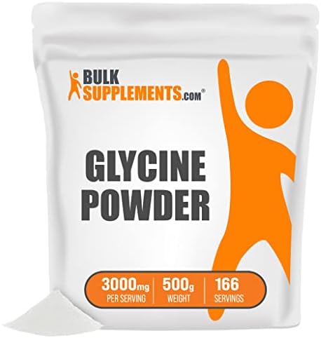 BULKSUPPLEMENTS.COM Glycine Powder - Amino Acids Supplement for Liver & Immune Support - Unflavored, Gluten Free - 1000mg per Serving, 500 Servings (500 Grams - 1.1 lbs)