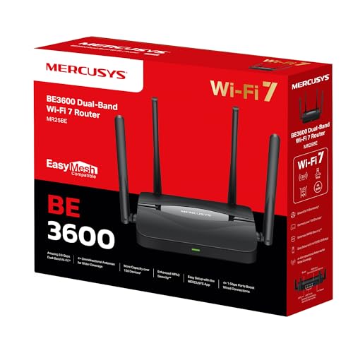 Router Wi-Fi 7 de 3570 Mbps Mercusys con VPN integrada y 4 puertos Gigabit 5