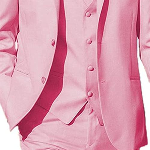 Smoking de casamento rosa para noivo, masculino, peça de roupa de formatura, jantar e terno masculin
