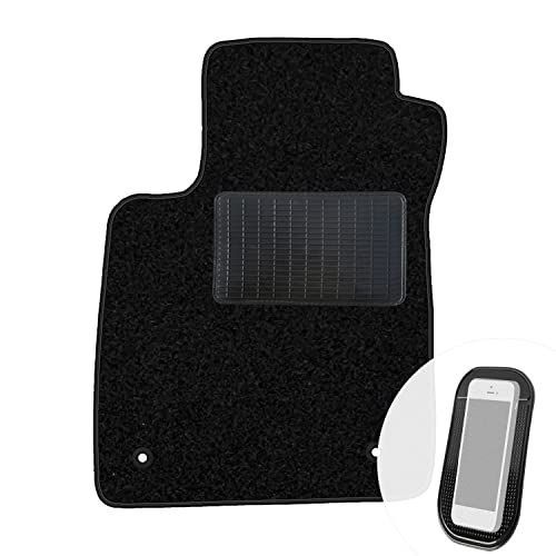 moto-MOLTICO Fahrer Fußmatte Auto Velours Fahrerseite Autoteppiche Schwarz Fahrermatte 1-teilig...