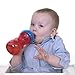 Nuby 2-Pack No-Spill Super Spout Easy Grip Cup, 10 Ounce, 6 Months +, Red and Blue