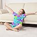 Pfrewn Silk Satin Pajamas Set Retro 80s 90s Fashion Style Button Down Sleepwear Loungewear 7-8Y