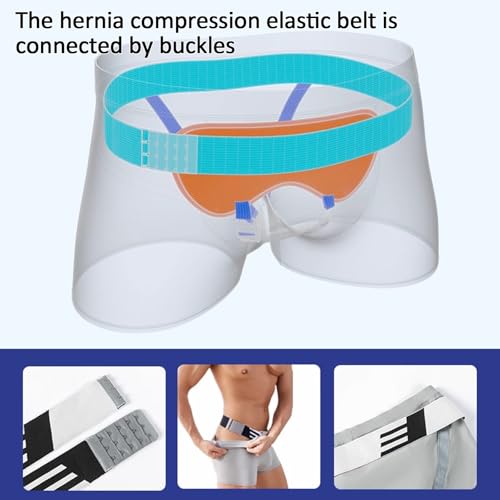 Faja para Hernia para Hombre con 4 Almohadillas Removibles, Diseño Integrado miniatura 3