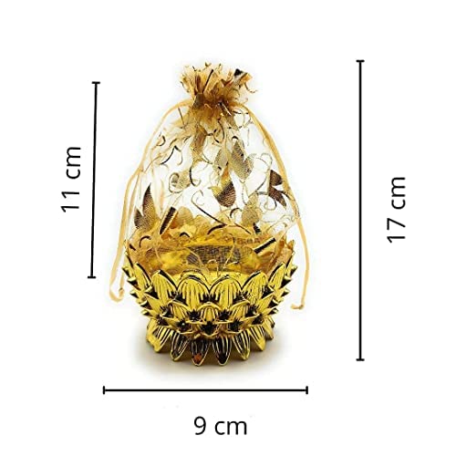 SATYAM-KRAFT-6-Pcs-Golden-Decorative-Net-Potli-Basket-For-Traditional-Royal-Gifting-Dry-Fruits-Packing-Golden-Round