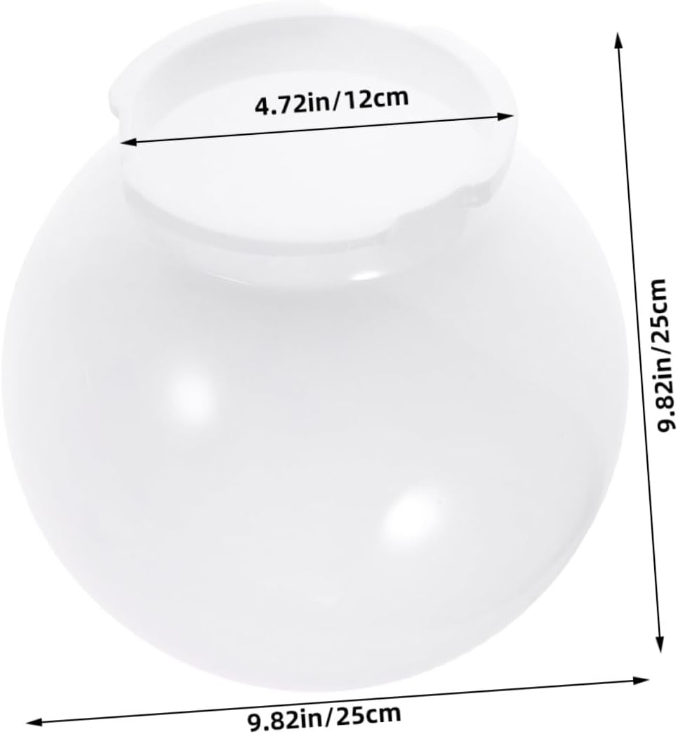 Outdoor Globe Lampshade Replacement for Wall and Post Lights Milk White Acrylic Light Cover with Easy Install Protective Lamp Globe for Garden Patio