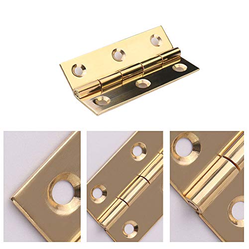Liyafy 3 Inch Butt Hinges For Cupboard Cabinet Home Furniture Hardware Door Folding Butt Hinge Copper Tone 4 Pcs #TOP5