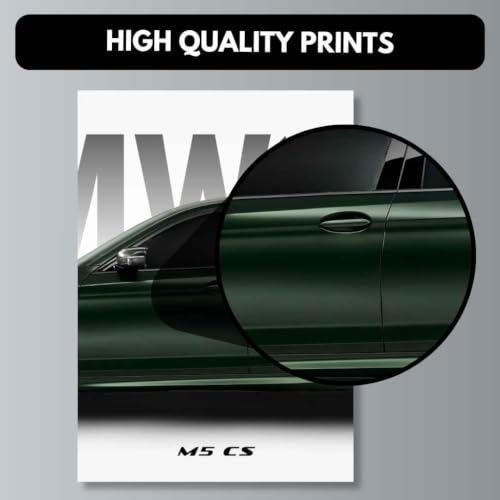 Image of Funk You Store BMV M5 Poster Split Design BMV Car Posters | 3 A3 Sized Cars Poster for Wall | Large Size (89 x 42 cm) Sportscar Wall Decor | M5 CS Car Posters for Room | Supercar (B 028)