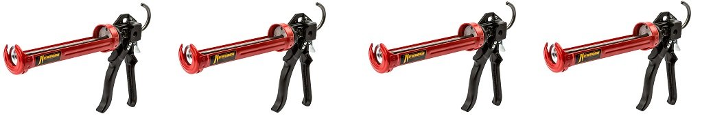 Newborn 250 Super Smooth Rod Revolving Frame Caulking Gun, 1/10-Gallon Cartridge Capacity, 18:1 Thrust Ratio (4-(Pack))